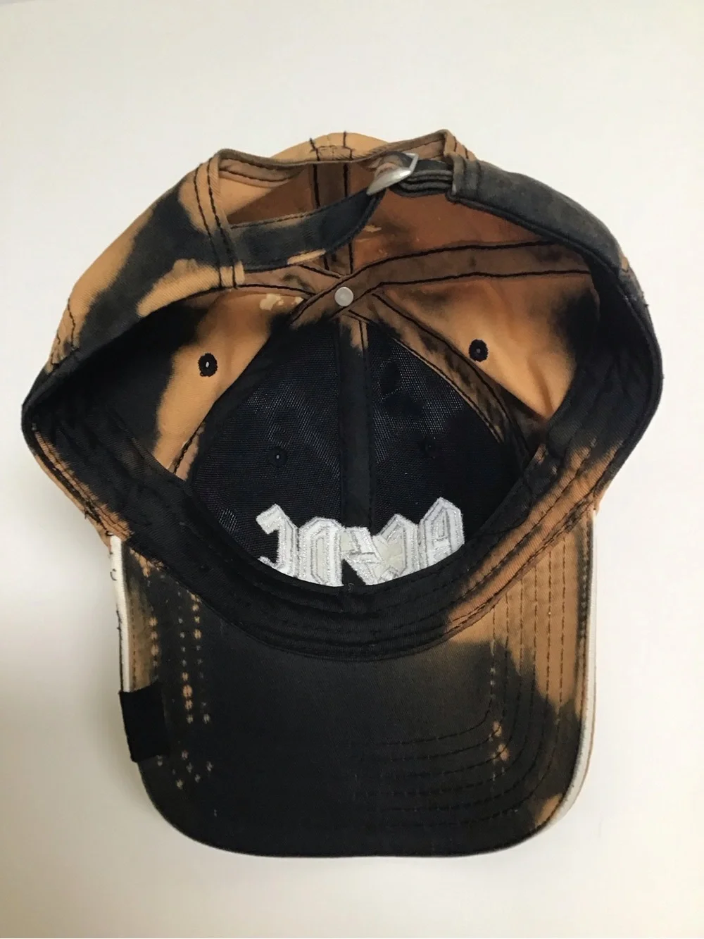 AC/DC Back in Black Cap Dyed Hat Metallic Embroidery Adjust Angus Young Vintage